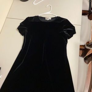 black velvet dress, flowy and comfortable